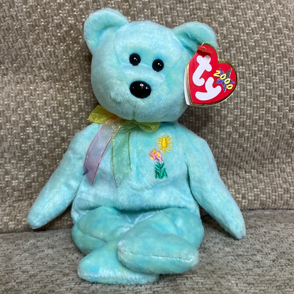 Ty Beanie Baby Ariel Bear “In memory of Ariel Glaser” 2000